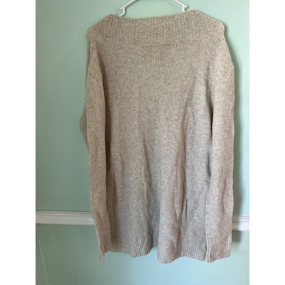 Chrissy Teigen X Revolve Size Medium Long Sleeve Tan Cream Yak Wool Blend - Picture 5 of 7
